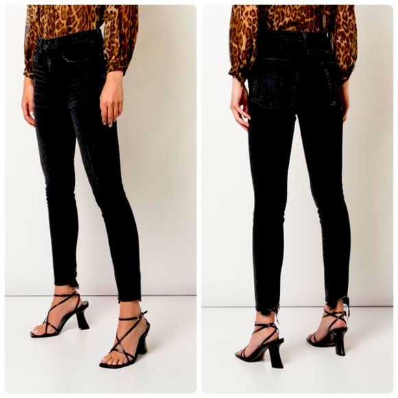 NWT Nili Lotan High Rise Skinny Jean in Jet Black Size 29 - Picture 2 of 15